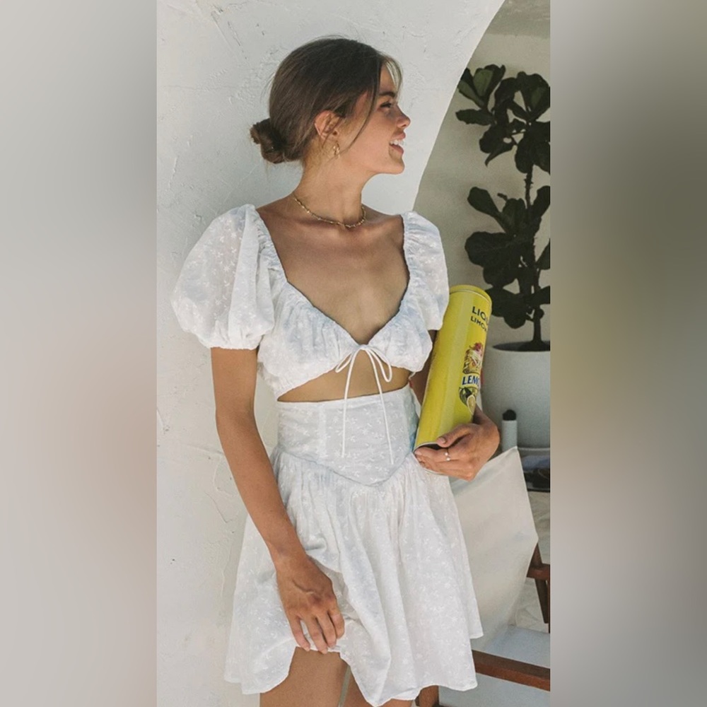 Sabo Skirt White Mini Dress